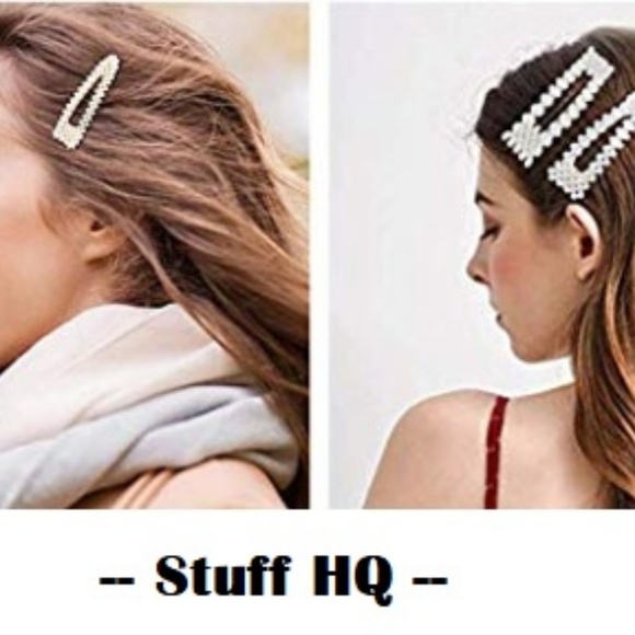 EIGHT - Trendy Faux Pearl Large Hair Clips & Pins - Picture 5 of 6